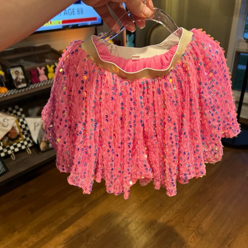 Sequin pink girls skirt girls size 6